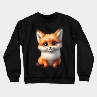 Super Cute Adorable, Baby Fox Crewneck Sweatshirt